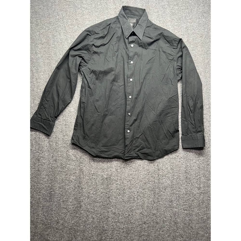Cezani Shirt Mens XL Black Button DownComfort Stretch Long Sleeve Cotton‎ Blend